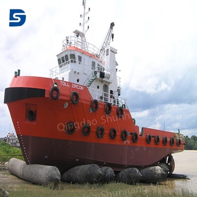0.05MPa-0.08MPa Ναυτιλιακός φουσκωτός αερόσακος από καουτσούκ με διάρκεια ζωής έξι έως δέκα ετών ISO14409 Πιστοποιημένος